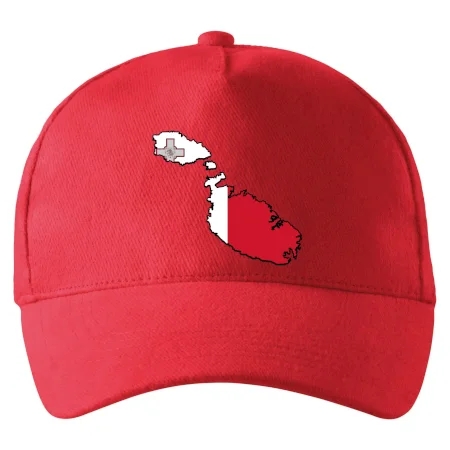 Mapa Malta s vlajkou