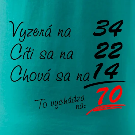 Vyzerá, cíti sa, chová sa - 70 rokov
