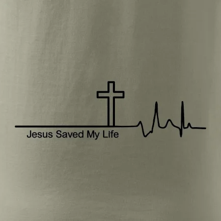 Jesus Saved My Life kríž ekg