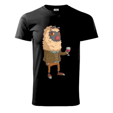 Alpaka s vínom muž