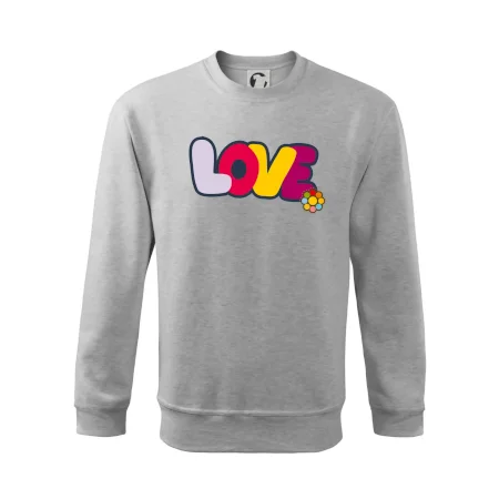Love nápis s kvetinou