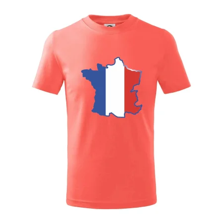 Francúzska vlajka mapa obrys