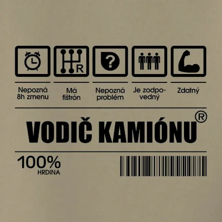 Čiarový kód - Vodič kamiónu