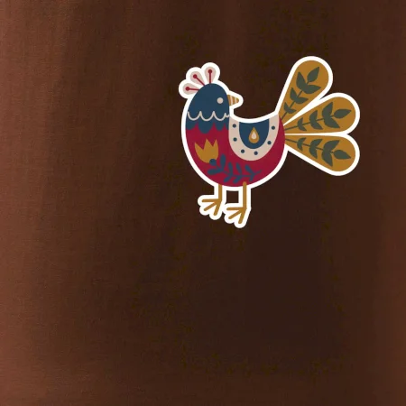 Folklór na prsníku sliepky