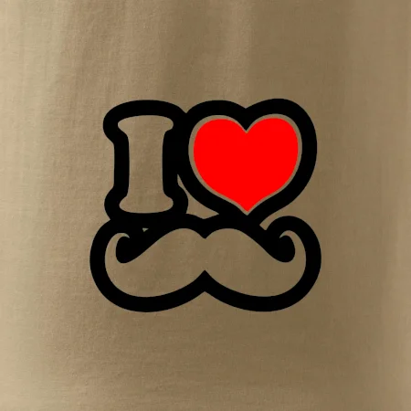 i love mustache - obrys