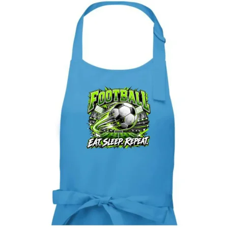 Futbalová lopta a štadión eat sleep repeat