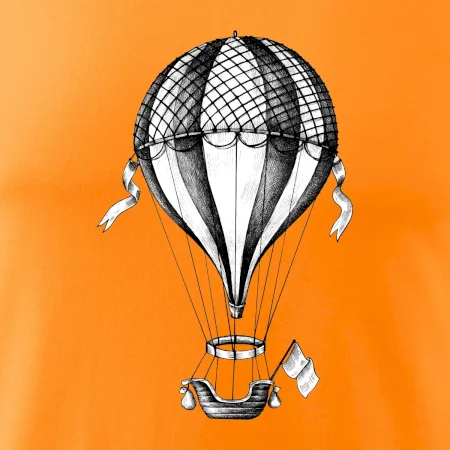 Teplovzdušný balón kreslený