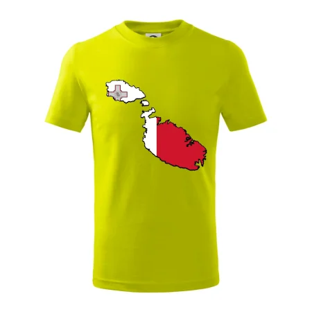 Mapa Malta s vlajkou