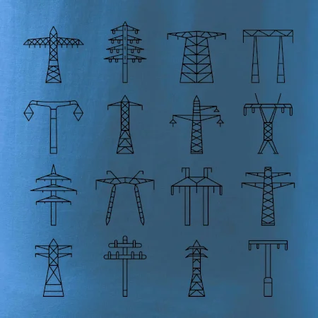 Typy stožiarov vysokého napätia