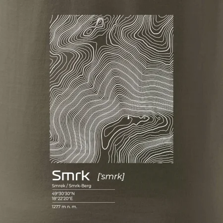Smrk - vrstevnice v obdĺžniku