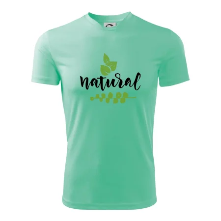 Natural - nápis v listoch