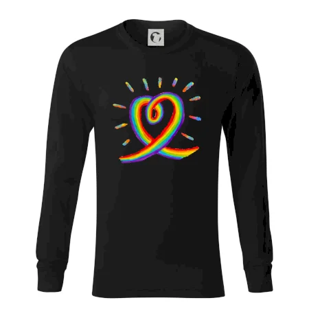 Srdce pride dúha kreslená