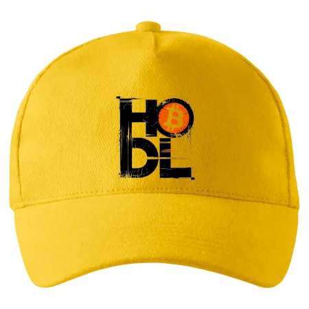 Hodl velký nápis a logo BTC