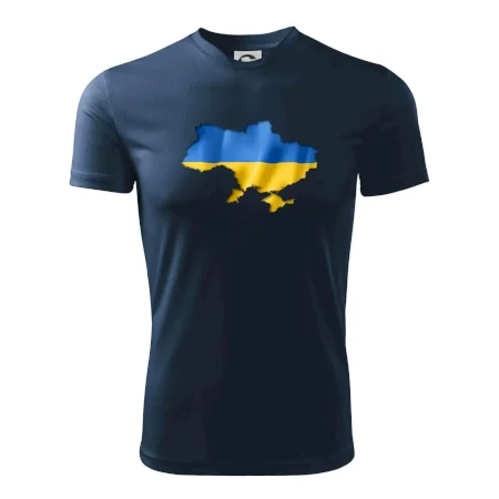 Ukrajina vlajka mapa