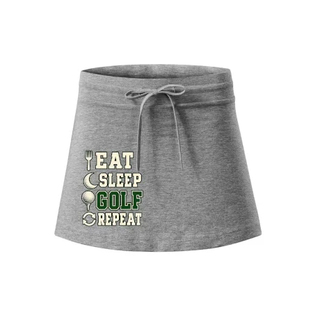 Eat sleep golf repeat typografie