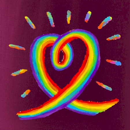 Srdce pride dúha kreslená