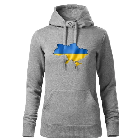 Ukrajina vlajka mapa