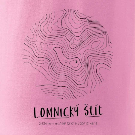 Lomnický štít - vrstevnice v kruhu