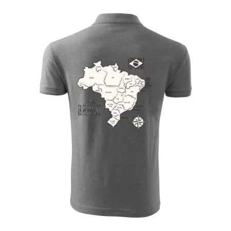 Brazília mapa s názvami regiónov