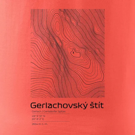 Gerlachovský štít - vrstevnice v obdĺžniku