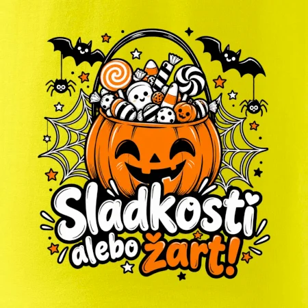 Sladkosť alebo žart tekvicový košík