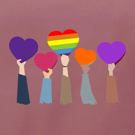 LGBT ruky srdce