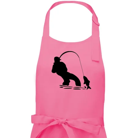 Rybár ťahajúce rybu