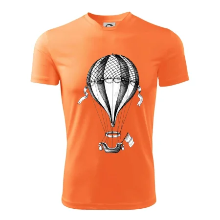 Teplovzdušný balón kreslený