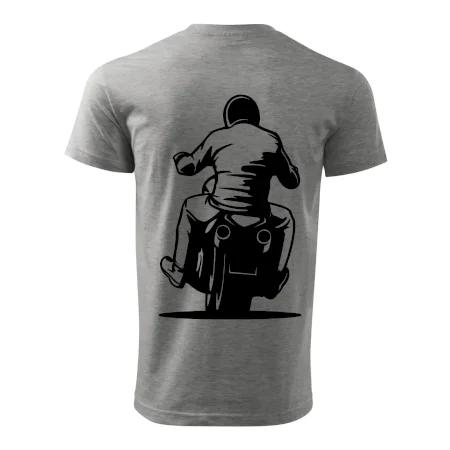 Motorkář na zádech - chopper