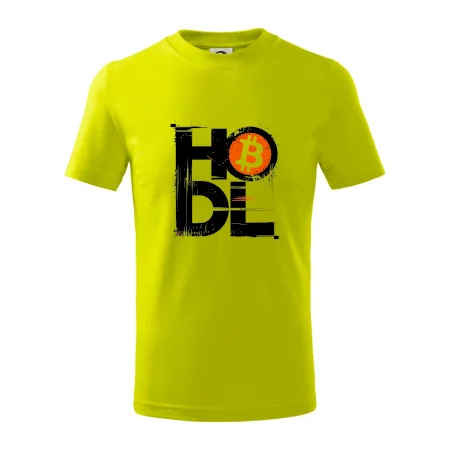 Hodl velký nápis a logo BTC