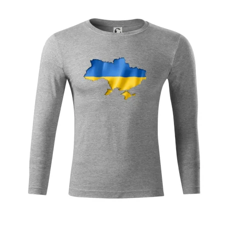 Ukrajina vlajka mapa