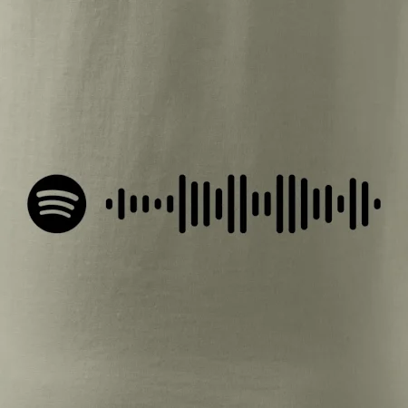 Spotify kód na prsníku