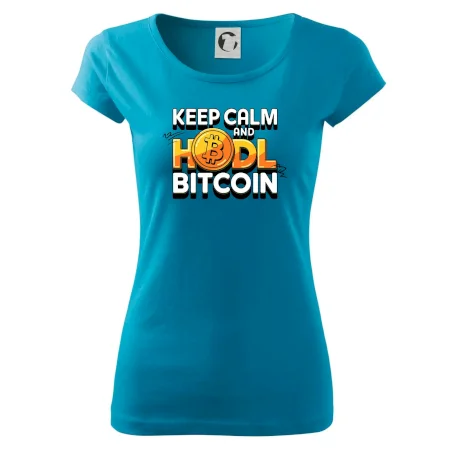 3D nápis Keep Calm and HODL Bitcoin