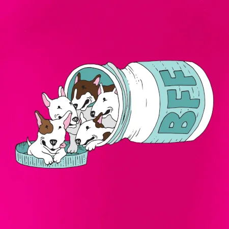 Bullterrier Friends Forever zelené (Pecka design)