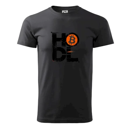 Hodl velký nápis a logo BTC