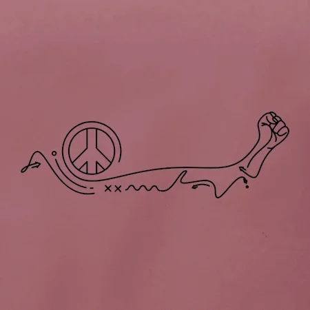 Päsť a symbol mieru