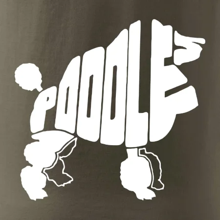 Pudel - nápis v tele