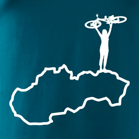 Mapa Slovenska - cyklistka