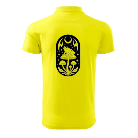 Goblincore čiernobiela oválna žaba