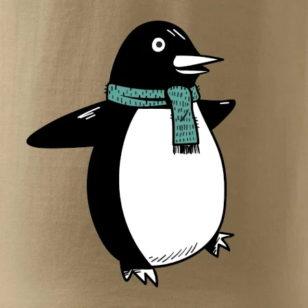 Tučniak so zeleným šálom