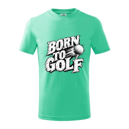 Born to golf černobílý drsný potisk
