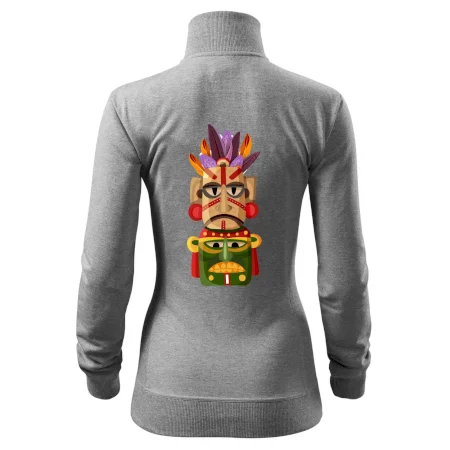 Mayová maska s perím