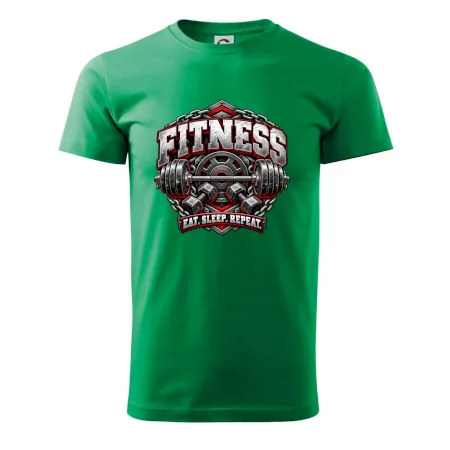 Fitness činka a závažia eat sleep repeat