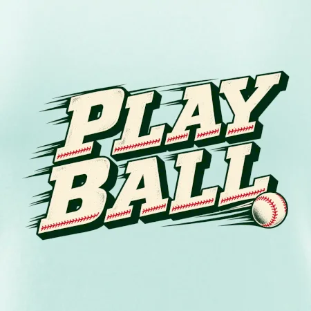 Play ball retro sportovní nápis