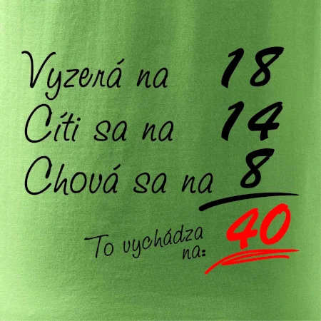 Vyzerá, cíti sa, chová sa - 40 rokov