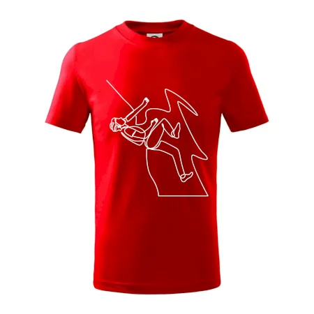 Lezec na skale jedným ťahom