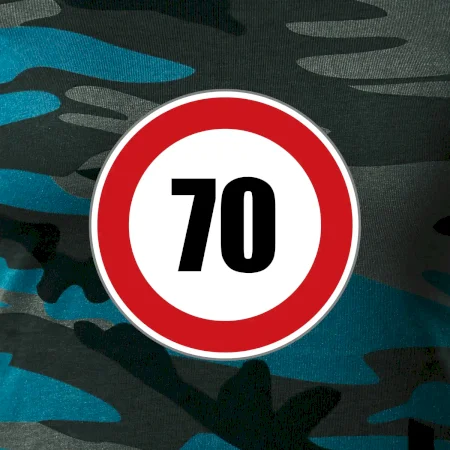 Dopravná značka - obmedzenie rýchlosti 70