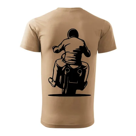 Motorkář na zádech - chopper