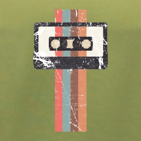 Retro kazeta - pruhy