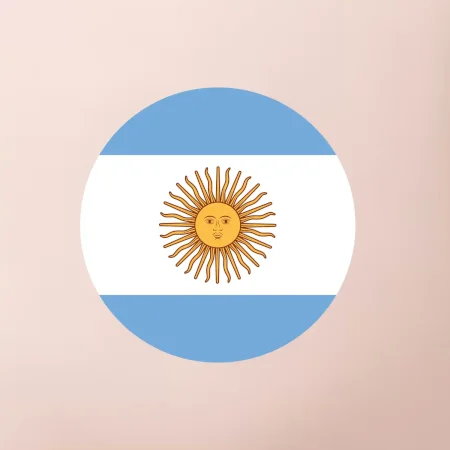 Argentína vlajka guľatá